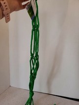 Hanging Pot Plant Ceiling Hanger Rope 30&quot; Knotted Green Blue - £7.56 GBP