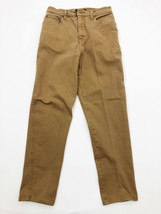 Bill Blass Women&#39;s Size 6 Stretch Denim Straight Legs Camel Tan 5 Pocket Jeans - £12.38 GBP