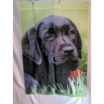 Black Labrador Retriever Puppy Outdoor Flag 27W x 39L - £9.77 GBP