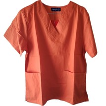 Dagacci New Orange Short Sleeve Scrub Top - $12.60