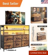 Led Dresser TV Stand for Bedroom, Entertainment Center with LED Lights a... - $124.72