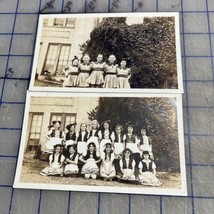 Vtg Photograph 1930s Austin Texas 1937 Children Girls In Outfits School ... - £10.96 GBP