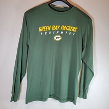 Green Bay Packers Shirt Mens Small Long Sleeve Reebok Green Casual - £9.57 GBP