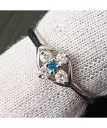 Blue Topaz Diamond Ring, Diamond Ring, Engagement Ring, Wedding Ring, Na... - $246.18 CAD