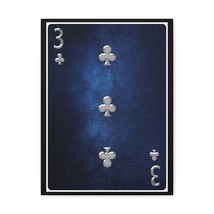Three Of Clubs Space Background Playing Card Canvas Wall Art for Home Decor Rea - £68.25 GBP+