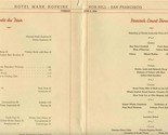 Hotel Mark Hopkins Menu Knob Hill San Francisco California 1939 - £30.32 GBP