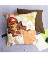 [Candy Girl]Cotton Decorative Cushion 19.7 by 19.7 inches - £23.29 GBP
