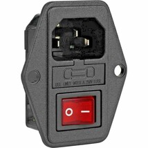 IEC AC Power Jack Chassis Mount with Switch and Fuse Holder - $12.95