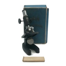 Vintage Hilton Power-Guide Microscope in Box 100/200/300X Small Kids Toy S3 - $23.41