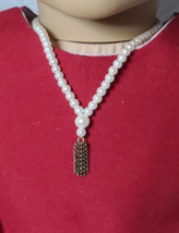 Necklace Faux Pearls with Tassel ~ Victorian Jewelry for 18&quot; Dolls ~ New! - £9.32 GBP