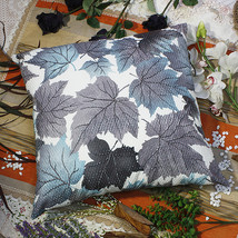 [Blue Maple Leaf]Decorative Cushion 23.6 by 23.6 inches - $39.99