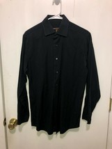 BCBG Attitude Long Sleeve Men&#39;s Medium 15 32/33 Modern Fit Shirt Black - £5.40 GBP