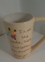 SANDRA MAGSAMEN Mug Cup Grandma tan with flowers 14 Oz exc. cond. - $4.95