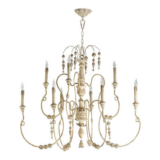 Primary image for Horchow Aidan Gray Style 9 light Beaded French Modern 2 Tier Chandelier XL Foyer