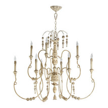 Horchow Aidan Gray Style 9 light Beaded French Modern 2 Tier Chandelier ... - £746.51 GBP