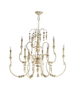 Horchow Aidan Gray Style 9 light Beaded French Modern 2 Tier Chandelier ... - £758.58 GBP