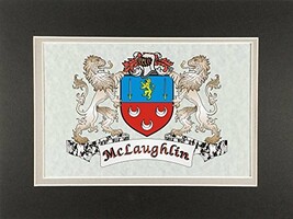 McLaughlin Irish Coat of Arms Print - Frameable 9&quot; x 12&quot; - $19.55