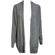 Eileen Fisher Cardigan Women Large Gray Wool Nylon Silk Blend Slouchy Sw... - $41.07