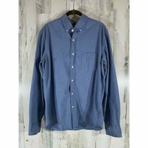 J Crew Mercantile Flex Mens Slim Shirt Blue Chambray Denim Size Large - $17.31