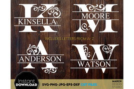 Split Monogram Bundle svg, Split Monogram SVG, Split Monogram Letters svg Split  - £4.71 GBP