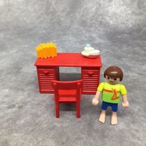 Playmobil Child w/Desk- Boy, Desk, Books, Boat - £7.70 GBP