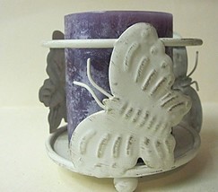 Candle Holder Butterflies and Candle - $8.04