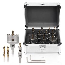 10Pcs Heavy Duty Carbide Hole Saw Kit For Metal, 1/2&quot; To 1-7/8&quot; Inch, Plastic - $44.92