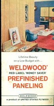 WELDWOOD PREFINISHED PANELING vintage 8-page brochure - $13.56 CAD
