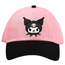 Kuromi Embroidered Pink &amp; Black Contrast Hat NEW WITH TAGS - £14.75 GBP