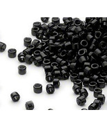 Miyuki Glass Delicas 11/0, Op Black 010, 50g bag of delica beads DB 010 - €12,84 EUR