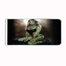 Metal Money Clip Bills Card Holder Rectangle 3rd Zombie D1 Walking Dead Pin up - £9.26 GBP