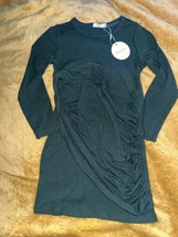 Arshiner Girls Ribbed Long Sleeve Green Dress Size 120 US 5T New - $14.84