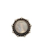 Sterling Vintage Signed Arya 925 Round Moonstone Cabochon Solitaire Ring... - $1,216.83 MXN