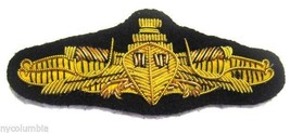 US SURFACE NAVY OFFICERS HAND EMBROIDERED NEW GOLD BULLION BADGE CP MADE - £13.03 GBP