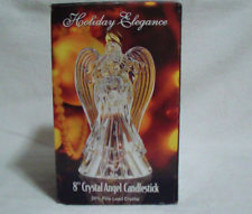 St. George&#39;s Angel Candle Holder NIB 24% lead crystal  - £15.68 GBP