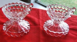 Fenton Coin Glass Candle Holders with Flared Handles - $39.99