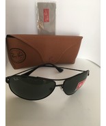 Ray-Ban RB 3293 006/71 Unisex Aviator Sunglasses Matte Black Frame/Green... - $1,942.23 MXN