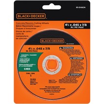 Black &amp; Decker Concrete Masonry Cutting Wheels 63-2145CM 4.5x.045x7/8 NIP - £4.64 GBP