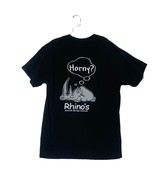 Rhino’s T-shirt Sports &amp; Spirits Bar Colorado Springs CO Large Black Emp... - £7.85 GBP