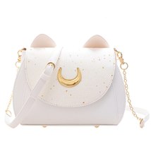 Fashion Moon Ladies Handbag Luna Cat Shape Chain Shoulder Bag PU Women Messenger - £27.25 GBP