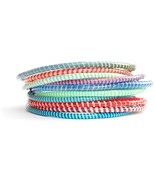 10 Assorted Color Recycled Flip Flop Bracelets Hand Made in Mali, West A... - £8.69 GBP