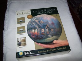 Thomas Kinkade Esphera 360 3-D Plastic Puzzle Ball 540 Pieces New and Se... - $19.79