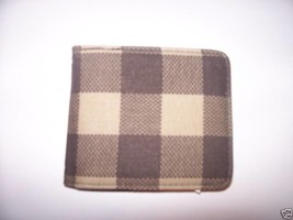 MEN&#39;S GUYS  PACSUN BI FOLD WALLET BROWN CHECKERED PLAID NEW $22 bifold  - $14.99