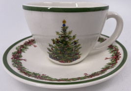 Christopher RADKO  Celebrations Traditions Holiday Individual Flat Cup &amp; Saucer - £11.62 GBP