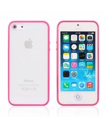 iPhone 6S 6 case Bumper Case Cover Protective Frosted Clear Hard HOT PINK - $5.89