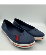 Crocs Walu II Navy Blue Flats Shoes Women’s 9 Red White Nautical Slip-On... - €21,40 EUR