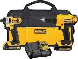 Dewalt 20V Max Cordless Drill And Impact Driver, Power Tool Combo Kit, Dck240C2 - $167.99