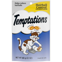 Temptations Hairball Control Crunchy &amp; Soft Adult Cat Treats Chicken 1ea/2.1oz. - £4.70 GBP