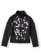 Avia Girls Performance Track Jacket Size Large (10-12) Black Dot Print NEW - £12.79 GBP