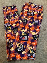 LulaRoe OS Halloween Leggings Orange Aztec Witches Frankenstein  NWOT Vintage - £12.63 GBP